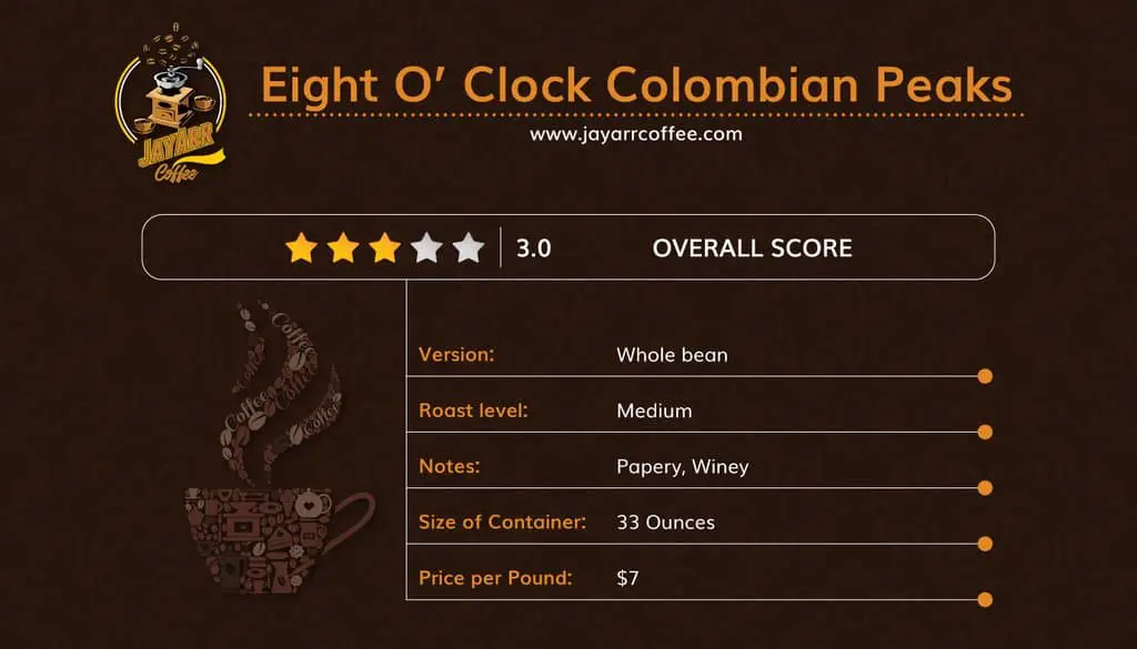 Eight O'Clock Coffee Review