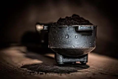 dark coffee grounds